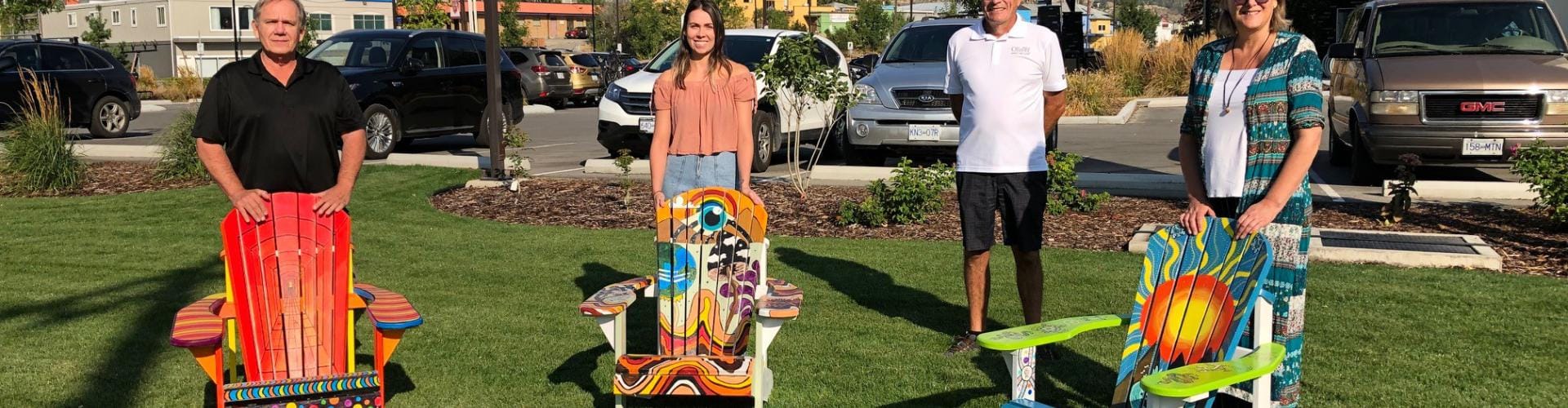 art chairs in park